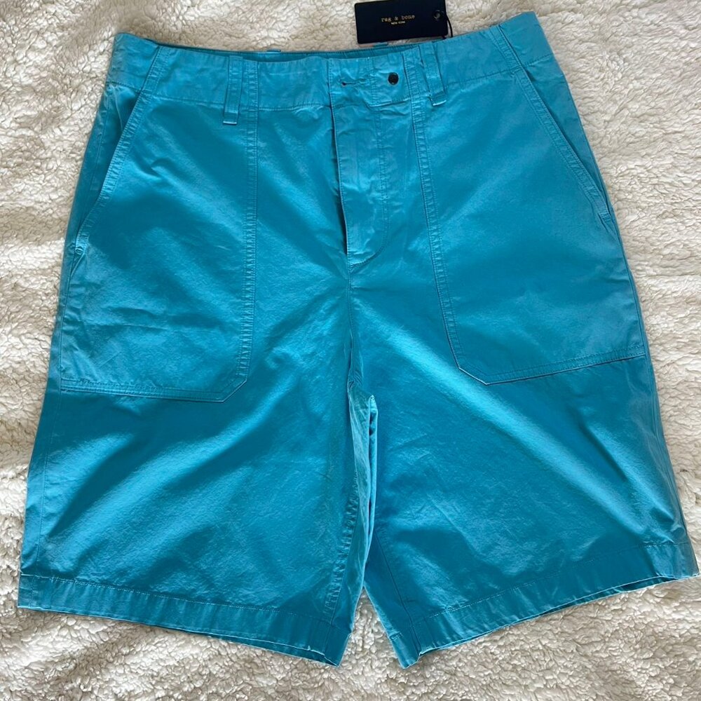 mens rage & bone cliffe peached cotton field shorts topaz US 29